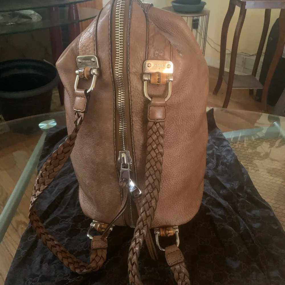 Gucci Bamboo Bag in Brown Leather XL - Picture 3 of 15